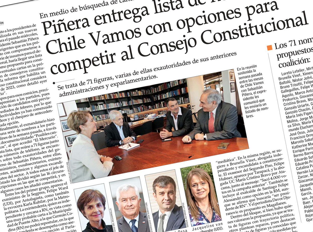 Constitución 2023 y Pueblo Mapuche: Piñera entrega su lista de candidatos en territorios de Wallmapu